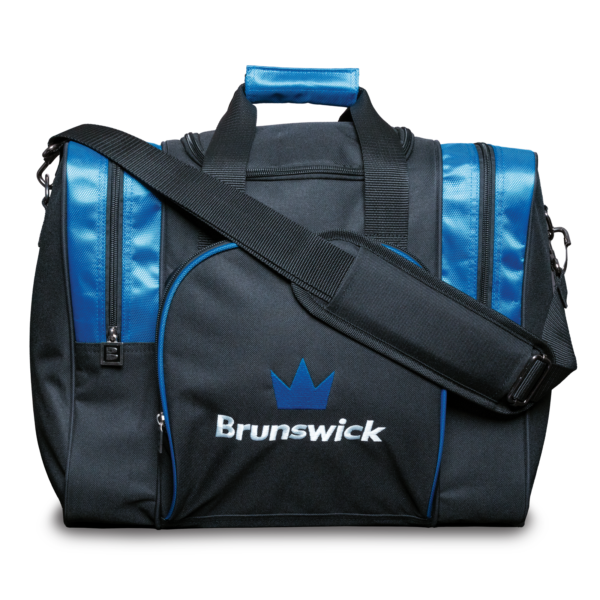 Attack single tote blue straight-on side view showing the front.