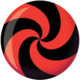 Spiral Red Black Viz-A-Ball, for Spiral - Red / Black (thumbnail 1)