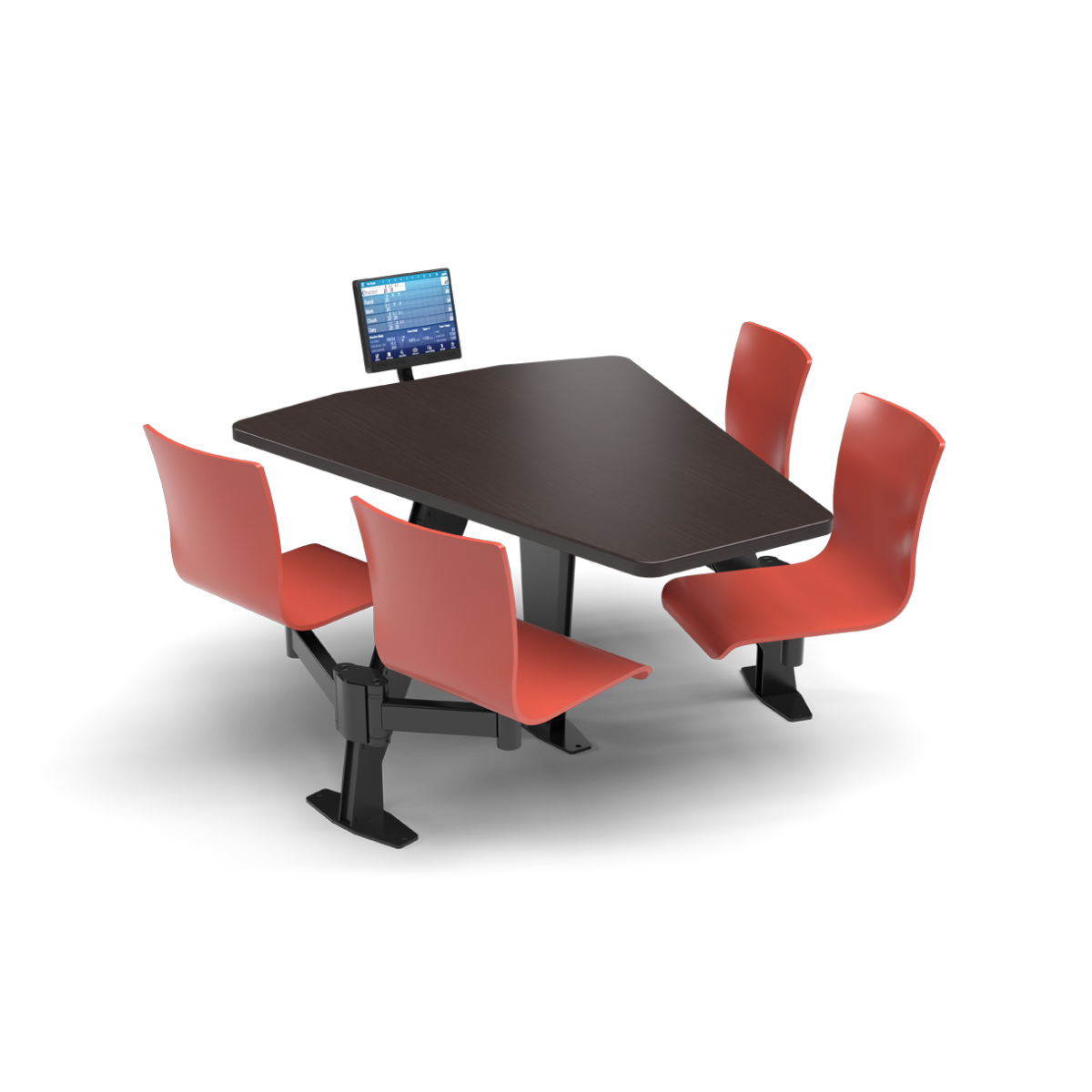 Shield Table with Bent Plywood Seats | Brunswick Bowling