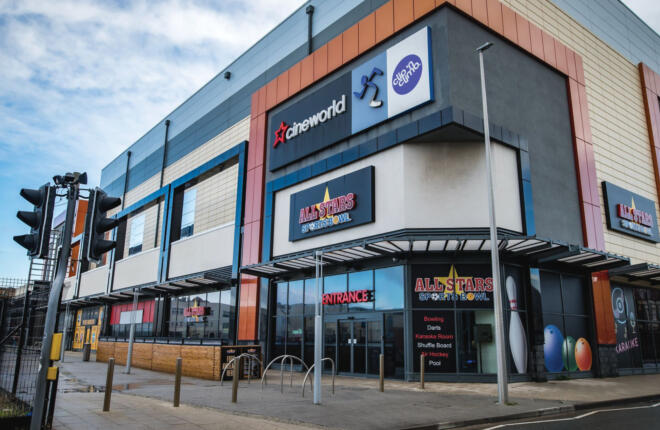 Outdoor entrance of center