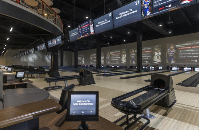 Sync tablets, lanes and ball returns