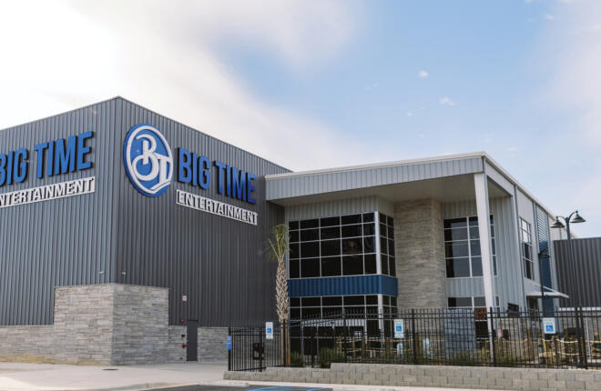 Main entrance to Big Time Entertainment