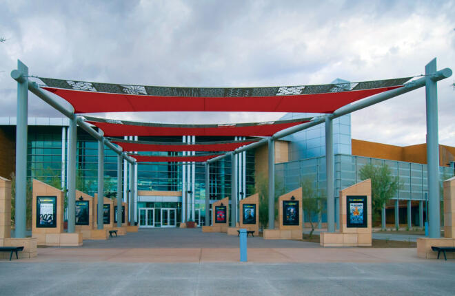Awning over entrance