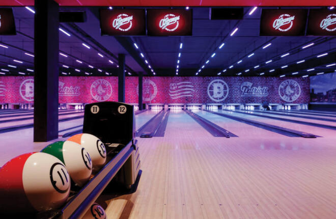 Bowling lanes and ball return