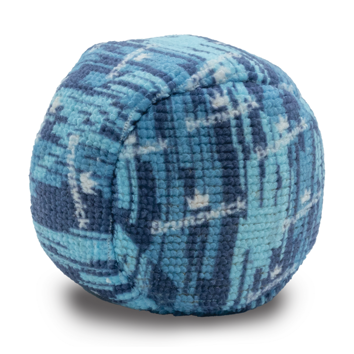 The Scratch Grip Ball front side in multiple blue colors with white Brunswick logos staggered throughout.