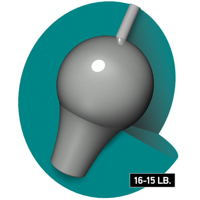Teal Rhino Pro Vintage 16-15 lb Core with callout