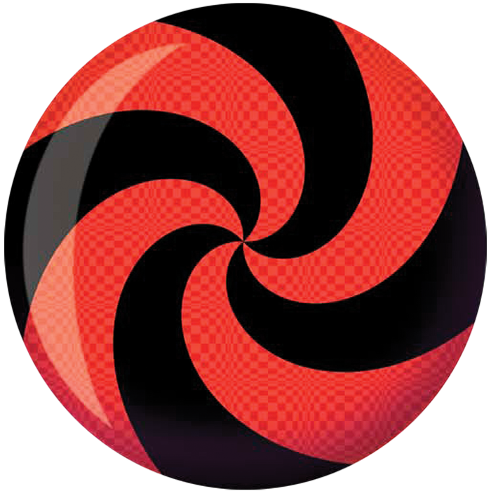 Spiral Red Black Viz-A-Ball