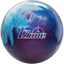 A purple, light blue, and dark blue colored bowling ball with the TZone logo in white centered prominently.