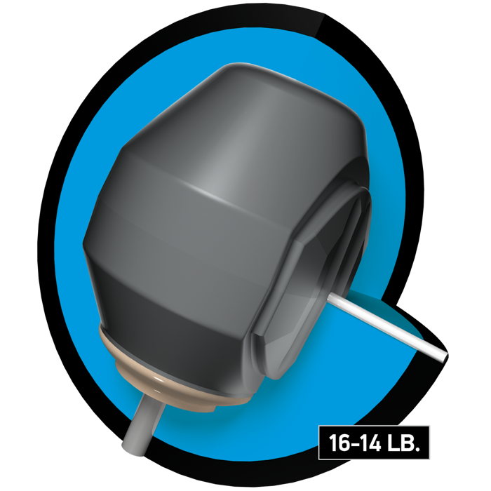 Defender Hybrid 16-14 lb Core with callout