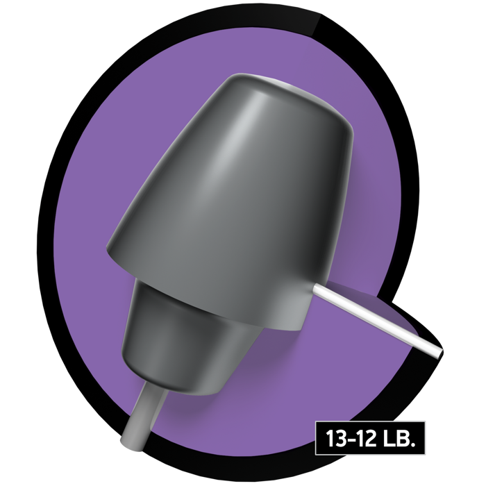 The Combat Hybrid core for thirteen to twelve pound bowling balls.