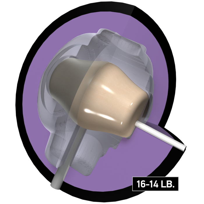 The Strategy core for sixteen to fourteen pound bowling balls.