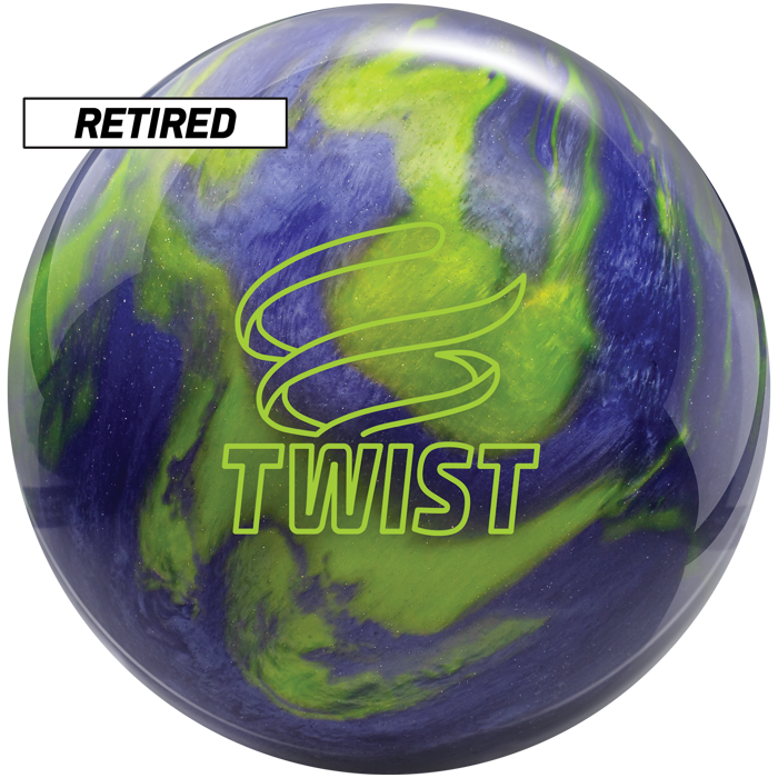 Retired twist lavender lime bowling ball