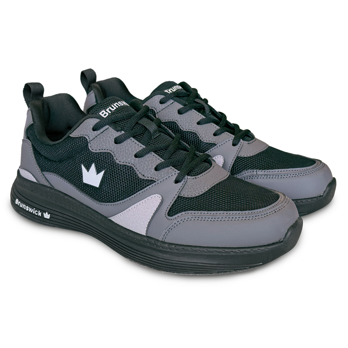Brunswick Outback Black Grey shoes 3qtr View Right