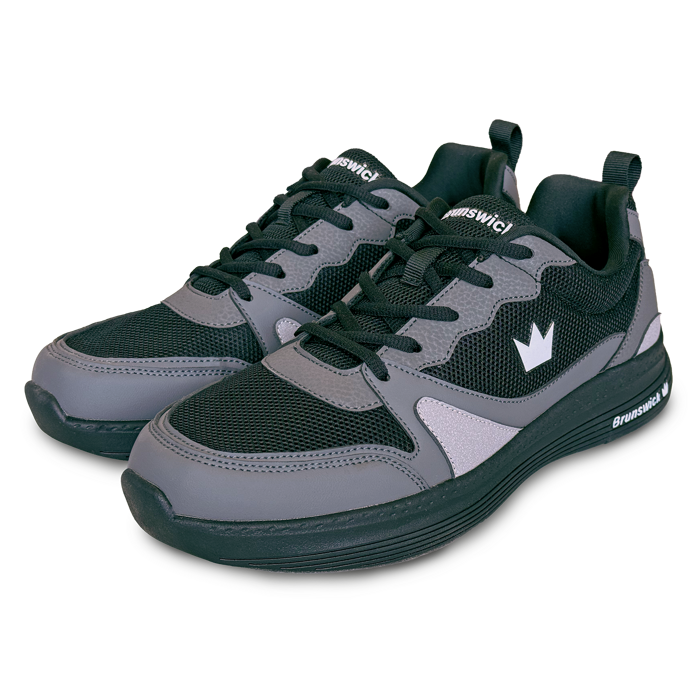 Brunswick Outback Black Grey shoes 3qtr View Left