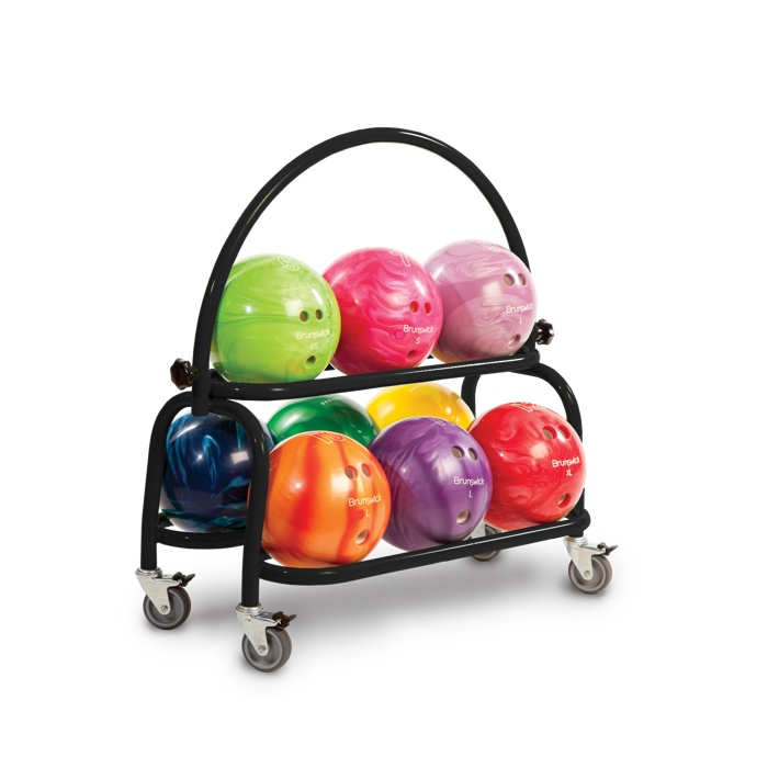 Black 2-Tier Ball Cart