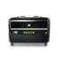 Front view of Brunswick Nexus bowling lane cleaning machine with control panel and yellow crown logo on black surface